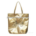 Gold PU tote bag
